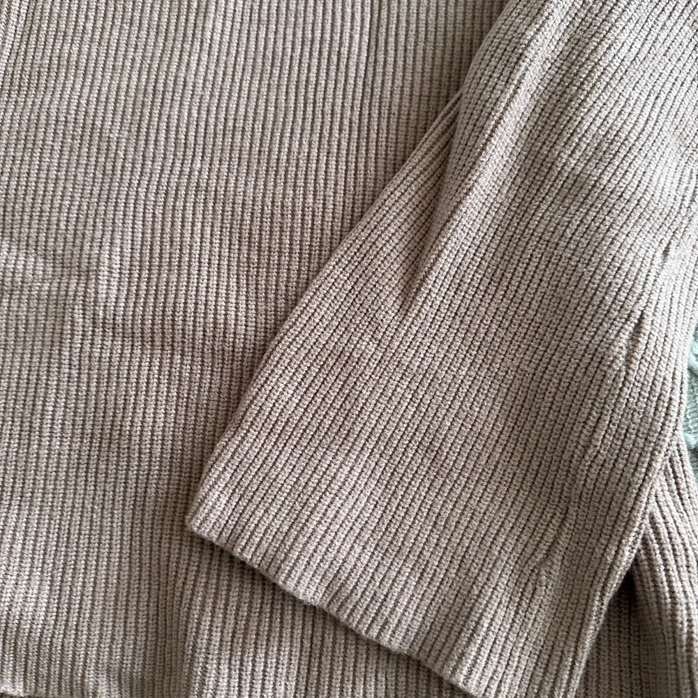 Women's Ribbed Sweater - Taupe - Picture 3 of 6